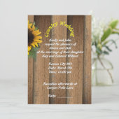 Landelijke trouwuitnodiging met bruidskunst  kaart (Staand voorkant)