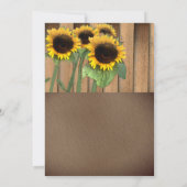 Landelijke trouwuitnodiging met bruidskunst  kaart (Achterkant)