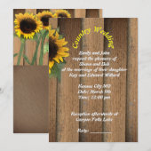 Landelijke trouwuitnodiging met bruidskunst  kaart (Voorkant / Achterkant)