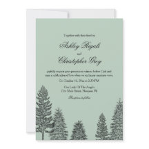 Landelijke trouwuitnodiging - Pijnboom