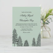 Landelijke trouwuitnodiging - Pijnboom Kaart (Staand voorkant)