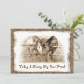 Landelijke trouwuitnodiging: Trouwen: Paarden Kaart (Staand voorkant)