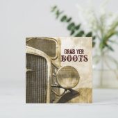 Landelijke Truck Western Country Boerderij Bruilof Kaart (Staand voorkant)