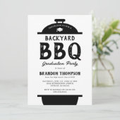 Landelijke Tuin BBQ Afstudeerfeest Kaart (Staand voorkant)