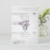 Landelijke Tuin Bloemencode QR Code RSVP Huwelijk Kaart (Staand voorkant)