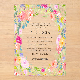 Landelijke Tuin Bruidsfeest Uitnodiging