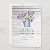 Landelijke Tuin Bruiloft Zoete Erwt Bloem Save The Date (Voorkant)