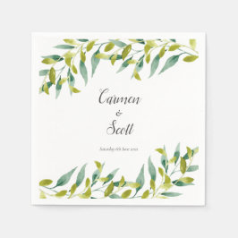 Landelijke Tuin Eucalyptus Groene Huwelijksdecorat Servet