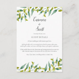 Landelijke Tuin Groene Gast Informatie Details Informatiekaartje