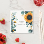 Landelijke Tuin Groene Zonnebloem Bruidsdiner Servet (Insitu)