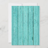 Landelijke Turquoise Bruidsuitnodiging Kaart (Achterkant)