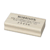 Landelijke typografie Aangepaste naam & retouradre Rubberstempel (Stempel)