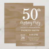 Landelijke uitnodiging voor 50ste verjaardag (Voorkant / Achterkant)