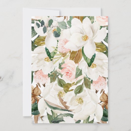 Landelijke uitnodiging voor bruidsfeest met Magnol (Achterkant)