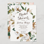 Landelijke uitnodiging voor bruidsfeest met Magnol (Voorkant / Achterkant)