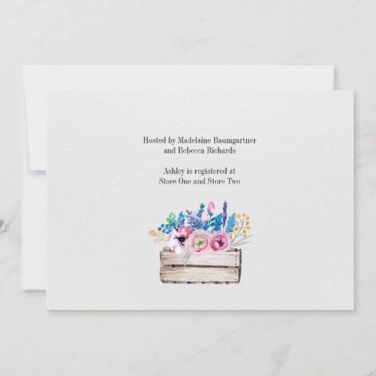 Landelijke uitnodiging voor bruidsmeisjesfeest (Achterkant)