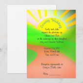 Landelijke uitnodiging voor trouwfeest met bruid k (Voorkant / Achterkant)