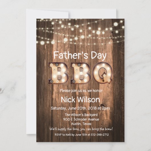 Landelijke uitnodiging voor Vaderdag BBQ (Voorkant)
