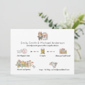 Landelijke uitnodigingen voor koppel bruisfeest me (Staand voorkant)