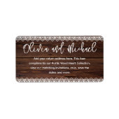 Landelijke uitstraling eigen merk retouradres brui etiket (Voorkant)