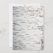 Landelijke uitvindingen van het Rustic Birch Tree  Kaart (Achterkant)
