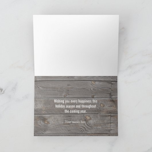 Landelijke vakantiewensen Corporate Folded Feestdagen Kaart (Binnen)