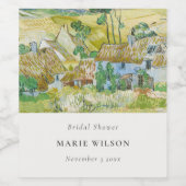 Landelijke Velden Berglandschap Bruids Shower Wijn Etiket (Enkel label)