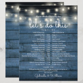 Landelijke verlichting met snoeren bruiloftsschema (Voorkant / Achterkant)