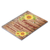 Landelijke Verloving Gefeliciteerd Zonnebloem Gast Notitieboek (Linkerzijde)