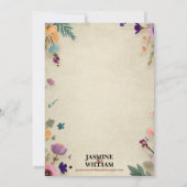 🌼 Landelijke Vintage Bloem Bruiloft Uitnodiging (Achterkant)