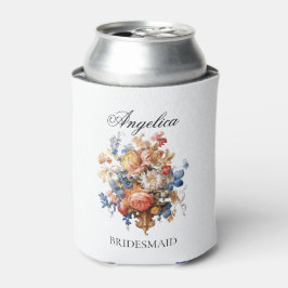 Landelijke Vintage Bloemen Bruidsmeisje Voorstel C Blikjeskoeler