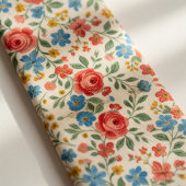 Landelijke Vintage Bloemen Stropdas