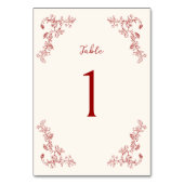 Landelijke Vintage Chinoiserie Karmozijnrode Trouw Kaart (Voorkant)