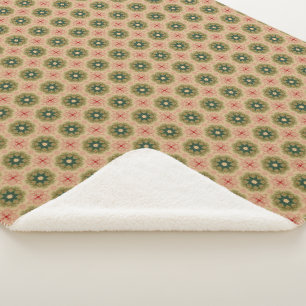 Landelijke Vintage Groen Rood Vakantie Sherpa Deken