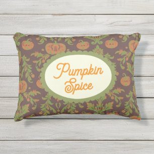 Landelijke vintage herfst pompoen kruiden porch buitenkussen