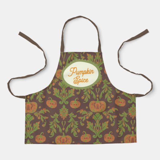 Landelijke vintage herfstpompoen schort (Voorkant)