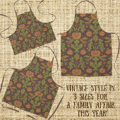 Landelijke vintage herfstpompoen schort