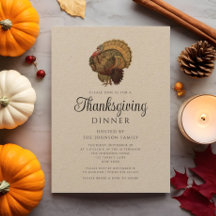 Landelijke Vintage Kalkoen Thanksgiving Diner