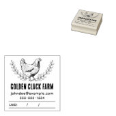 Landelijke Vintage Kip Ei Stempel (Gestempeld)
