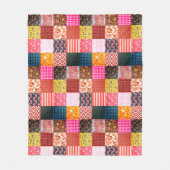 Landelijke vintage landelijke patchwork dekenpatro fleece deken (Voorkant)