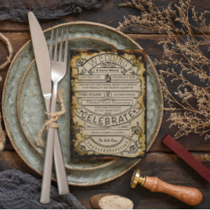 Landelijke Vintage Renaissance Middeleeuwse Ticket Kaart