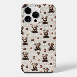 Landelijke Vintage Teddibeer Gesproken Steen iPhone 14 Pro Max Hoesje