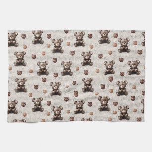Landelijke Vintage Teddydbeer Theedoek