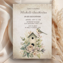 Landelijke Vintage Vogelhuis Bloemen 100ste Verjaa