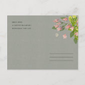 LANDELIJKE VIOOLTJE WILDE BLOEMEN & LOOF Bewaar de Aankondigingskaart (Achterkant)