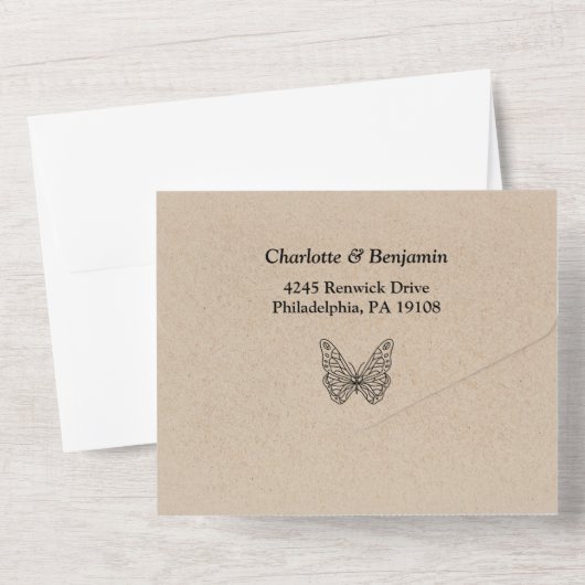 Landelijke Vlindertrouwdag All In One Uitnodiging (Achterkant)