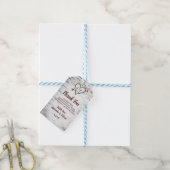 Landelijke vogelboom Bark Heart Arrow Rustic Weddi Cadeaulabel (Met Touw)
