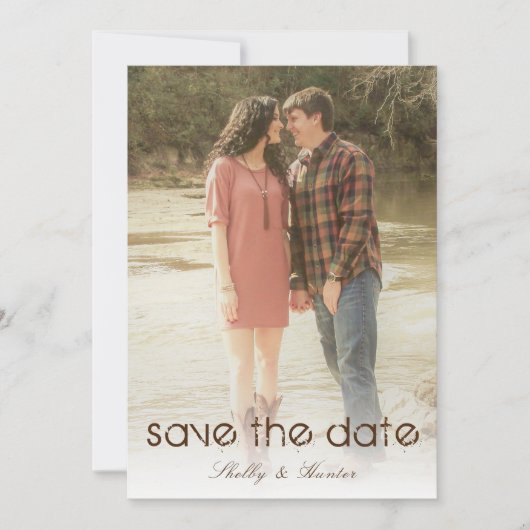 Landelijke vrachtwagen trouwwebsite bewaar de datu kaart (Voorkant)