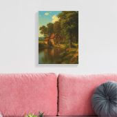 Landelijke Watermolen Home Uitzicht Canvas Afdruk (Insitu (Woonkamer))