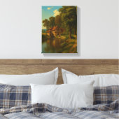 Landelijke Watermolen Home Uitzicht Canvas Afdruk (Insitu (Slaapkamer))